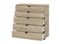 Limone Oak Effect Wide 5 Drawer Chest - 11008295