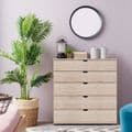 Limone Oak Effect Wide 5 Drawer Chest - 11008295