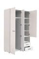 Limone White 3 Door Wardrobe - 11008264