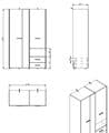 Limone White 3 Door Wardrobe - 11008264