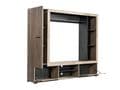 Lucerne Grey Oak Effect And Black Entertaiment Unit Wall TV Cabinet - 11014757