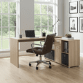 Luiz Oak Flexi Corner Office Desk - 2563