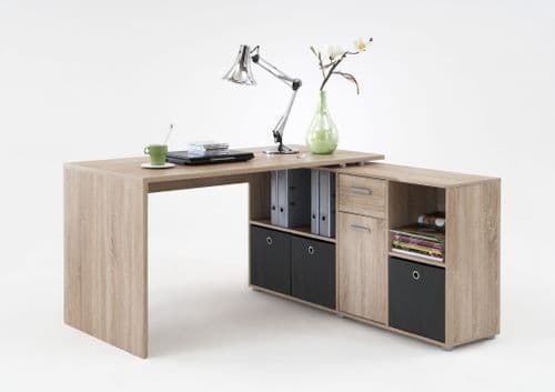 Luiz Oak Flexi Corner Office Desk - 2563