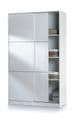 Madrid Sliding Door Wardrobe 120cm Gloss White - 2461