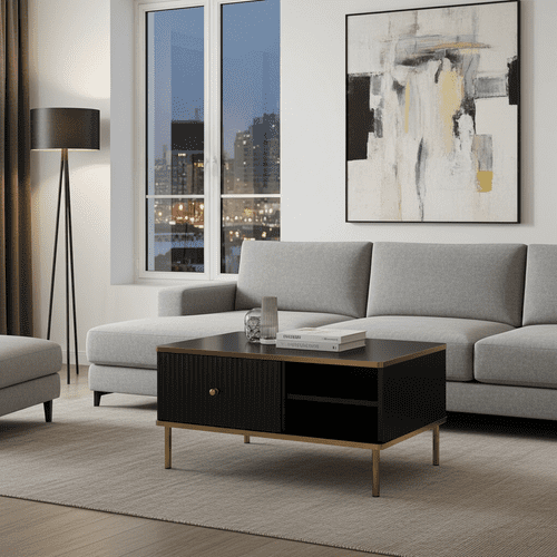 Maison Black And Gold Coffee Table - 3150