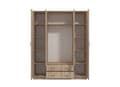 Miami Sonoma Oak Effect 4 Door 2 Drawer Wardrobe - 11008719