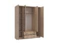 Miami Sonoma Oak Effect 4 Door 2 Drawer Wardrobe - 11008719