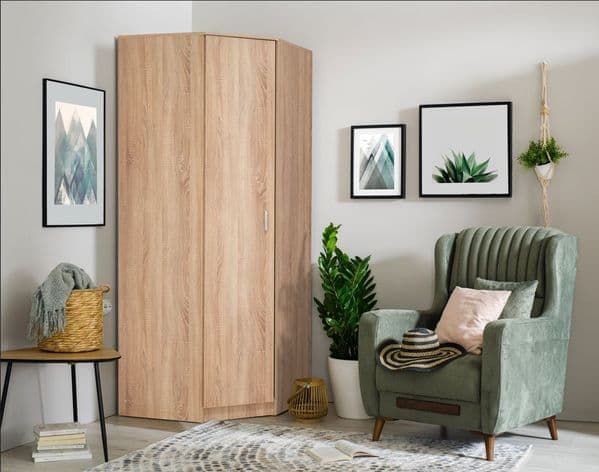 Miami Sonoma Oak Effect Corner Wardrobe - 3124