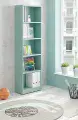 Mila Aqua Green Tall Bookcase - 3252