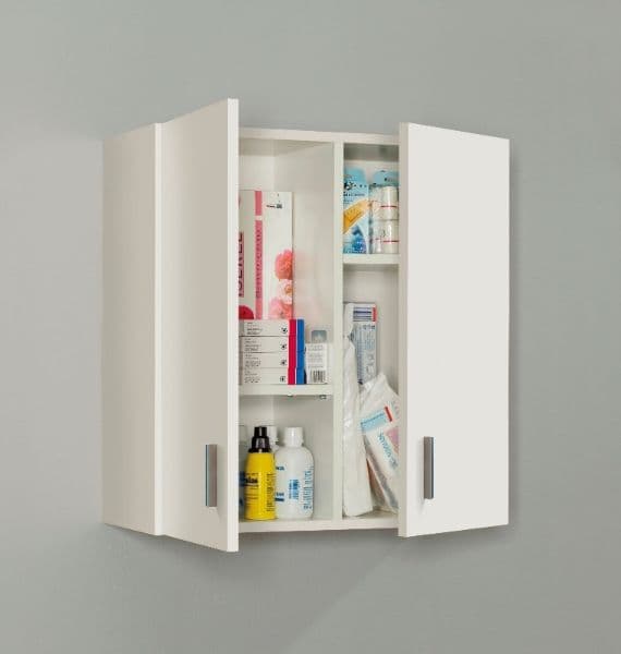 Multi Purpose White Storage Wall Cupboard - 2476