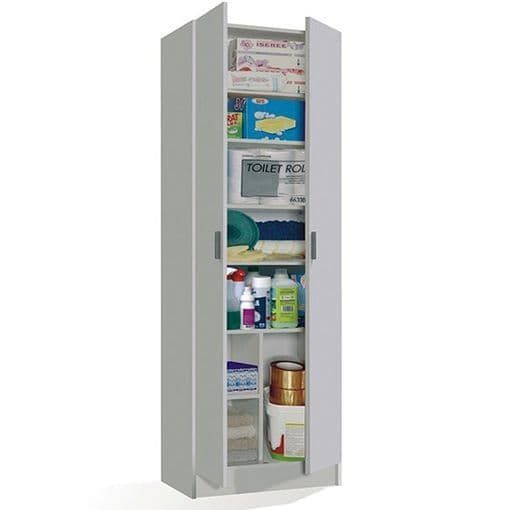 Multi Purpose White Wide Storage Cupboard - 2472