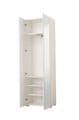 Myra White Mirrored Narrow Wardrobe  - 11008561