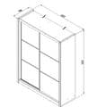 Navara Oak Effect Sliding Door Wardrobe 166cm - 11008274