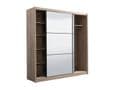 Nevada Artisan Oak Effect Full Mirrored Sliding Door Wardrobe - 11008348
