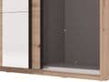 Noah Oak Effect Sliding Wardrobe With Mirror - 11013480