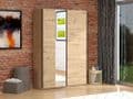 Noah Oak Effect Sliding Wardrobe With Mirror - 11013480