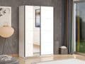 Noah White Sliding Wardrobe With Mirror - 11013481