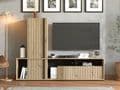 Norrvik Artisan Oak Effect Slatted TV Entertainment Unit - 11013496