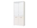 Osaka White Mirrored Large 50 Pair Shoe Cabinet Cupboard - 11011487