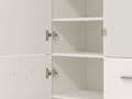 Osaka White Mirrored Large 50 Pair Shoe Cabinet Cupboard - 11011487