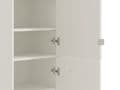 Osaka White Mirrored Slim Shoe Cabinet Cupboard - 11012393