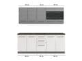 Pedro White Gloss and Grey Kitchen Units - 11012311