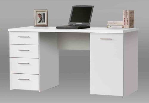 Pulton White Computer Office Desk - 2322