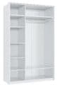 Rado 3 Door White High Gloss Mirrored Wardrobe - 3153