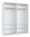Rado 4 Door White High Gloss Mirrored Wardrobe - 3155