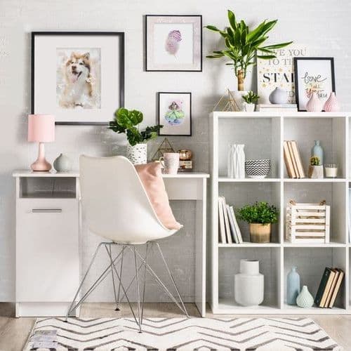 Reygo Matt White Computer Desk - 3035