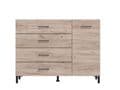 Romero Oak Effect 1 Door 4 Drawer Sideboard Storage Unit - 11012346