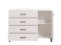 Romero White 1 Door 4 Drawer Sideboard Storage Unit - 11012347