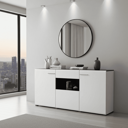 Royce White 3 Door Sideboard - 11008632