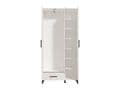 Saltbay White 3 Door Tall Shallow Depth Hallway Mirrored Wardrobe - 11014281