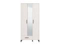 Saltbay White 3 Door Tall Shallow Depth Hallway Mirrored Wardrobe - 11014281