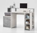 Sansa White and Grey Desk with Hutch Wholesale and Dropship