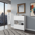 Santino White Gloss Display cabinet S27