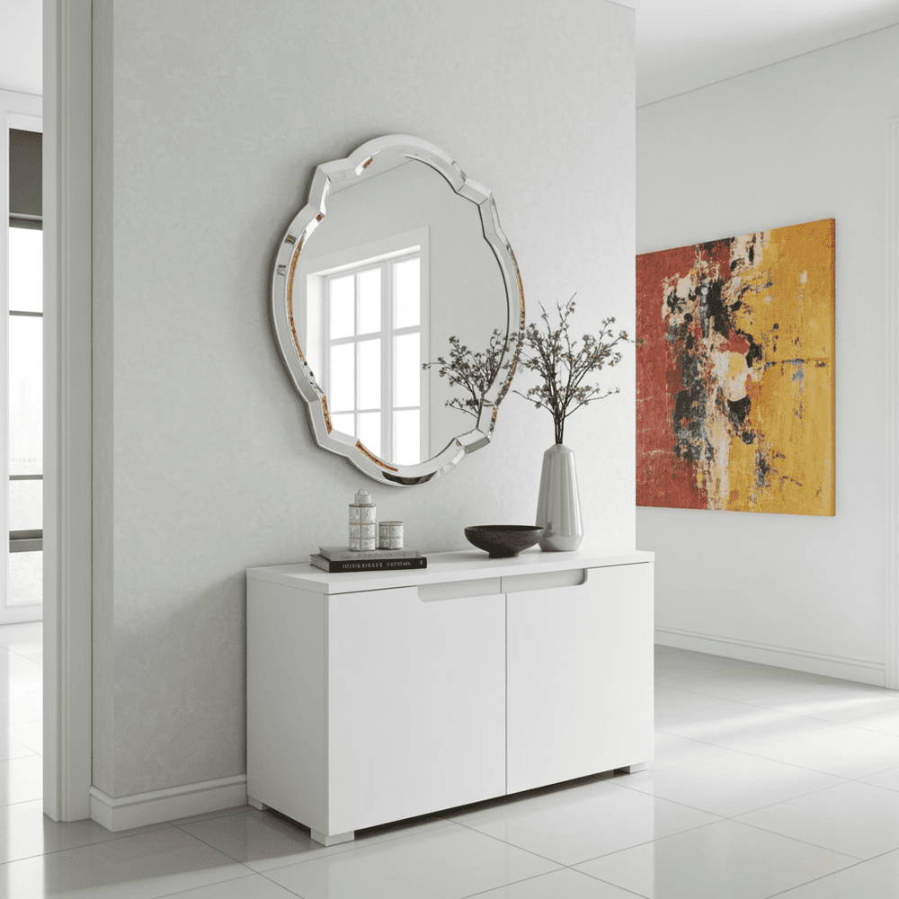 Santino White Gloss Hallway Storage Cupboard S18 - 2948