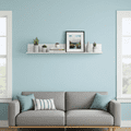 Santino White Gloss Long Floating Wall Shelf S24 - 2939