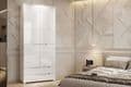 Santino White High Gloss 2 Door 2 Drawer Wardrobe S28 - 2925
