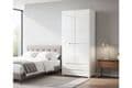 Santino White High Gloss 2 Door 2 Drawer Wardrobe S28 - 2925