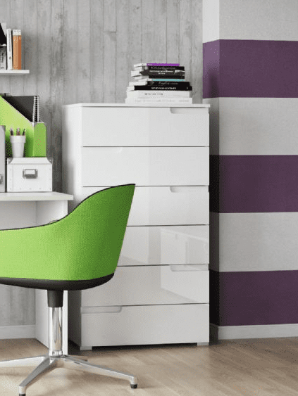 Santino White High Gloss Narrow Sideboard wholesale drop ship S5