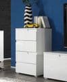 Santino White High Gloss Chest of Drawers S4 - 2946