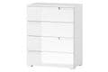 Santino White High Gloss Narrow Chest of Drawers S2 - 2927