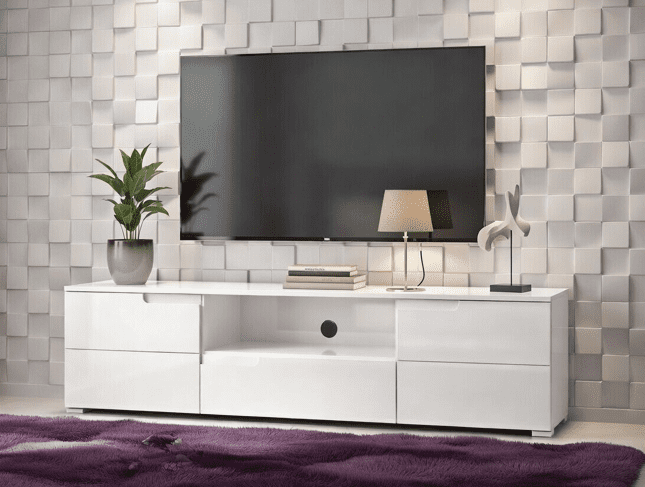 Santino White High Gloss Narrow Sideboard wholesale drop ship S5