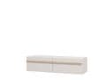Seura Cashmere And Oak Effect Wall Mounted Floating Wide Large TV Unit - 11013551