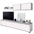 Simons Concrete Grey And White TV Entertainment Cabinet - 3217
