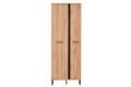 Sorrento Oak Effect Tall Slim 2 Door Wardrobe - 11008256