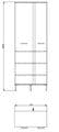 Sorrento Oak Effect Tall Slim 2 Door Wardrobe - 11008256