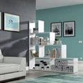 Step Bookcase White Gloss | Amos Mann furniture Wholesale